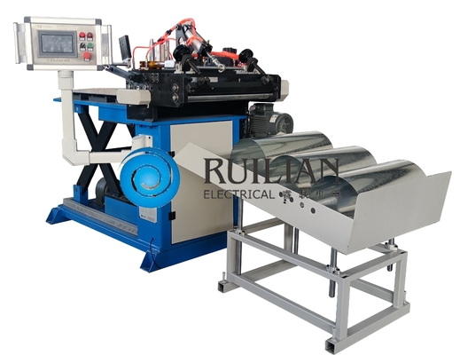Çember Aralığı 100mm Kanal Açma Makinesi Hava Kanalı Otomatik Yuvarlama Makinesi 2KVA