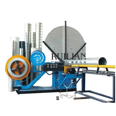 Düşük Karbonlu Sac Çelik Hava Kanalı Spiral Kanal Yapma Makinesi 650 Rpm / Min