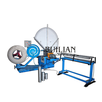0.6mm Paslanmaz Çelik Sac Spiral Kanal Şekillendirme Makinesi 1.5T